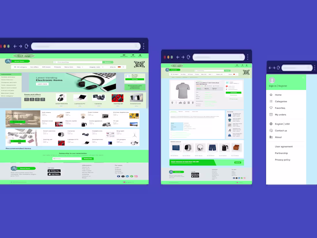 Cover image for UI E-commerce Website Design 