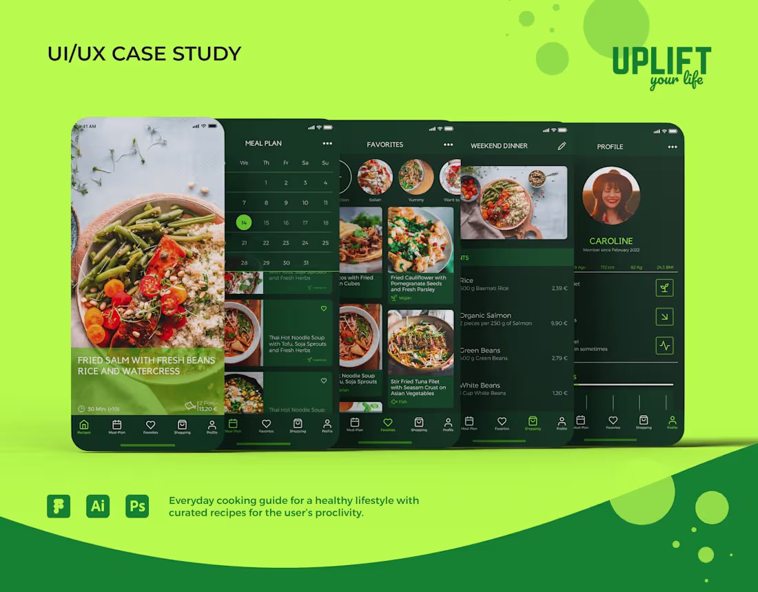 Cover image for Uplift - Healthy Food & Recipe App / iOS