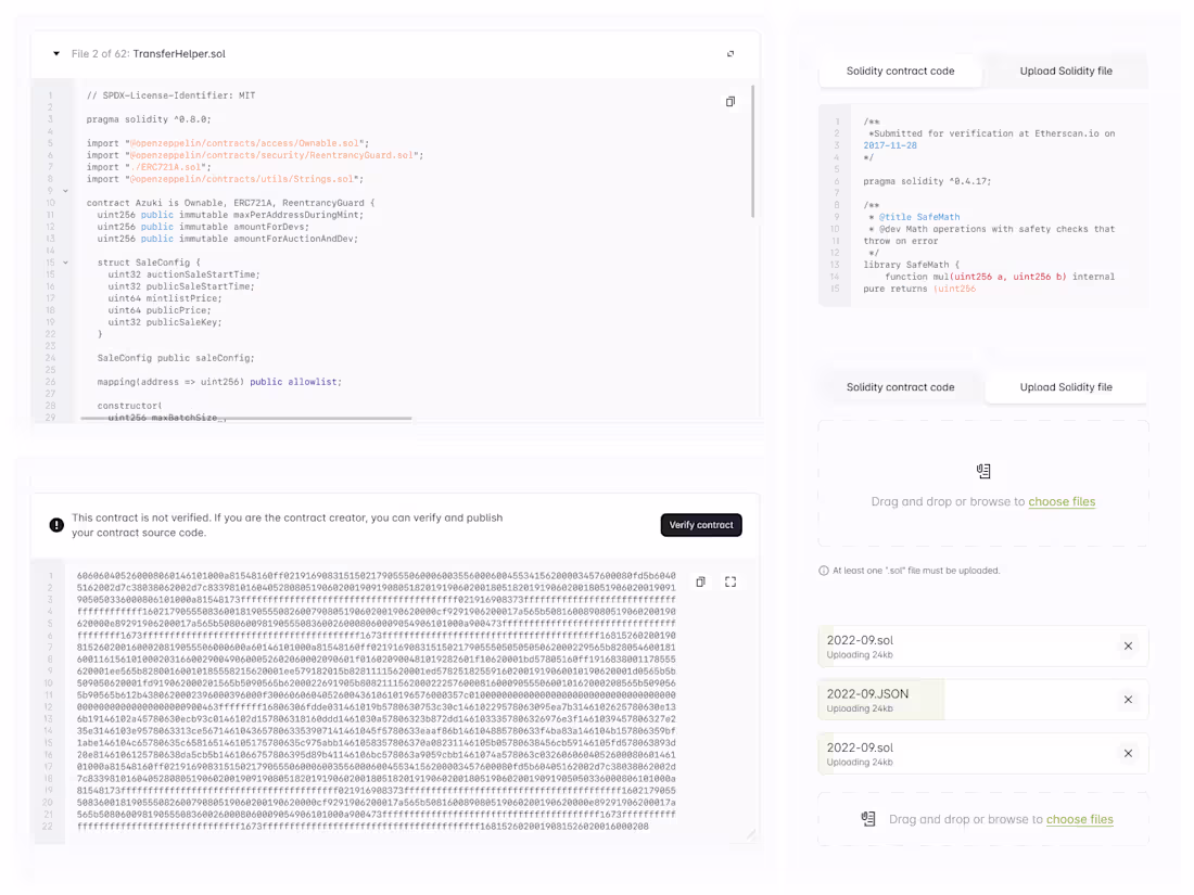 Cover image for Some components for the Blockchain explorer.