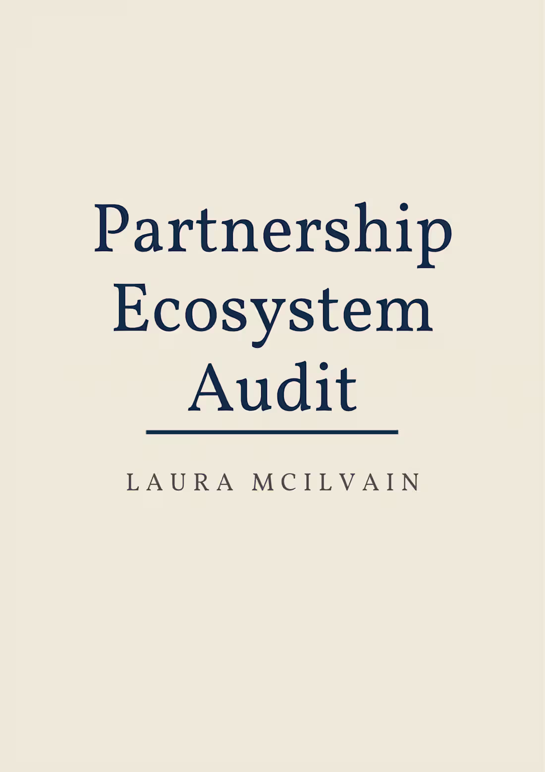 Cover image for Partner Ecosystem Audit