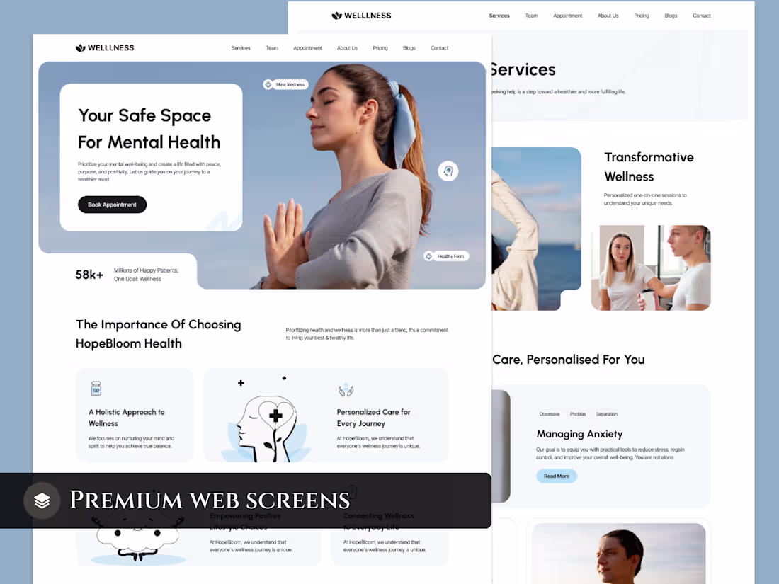 Cover image for Wellness Platform UI/UX Design for