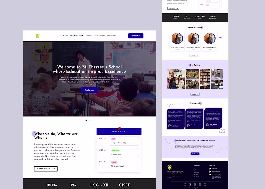 Cover image for School Landing Page Design 