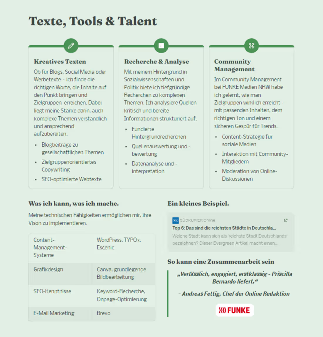 Cover image for Texte, Tools & Talent