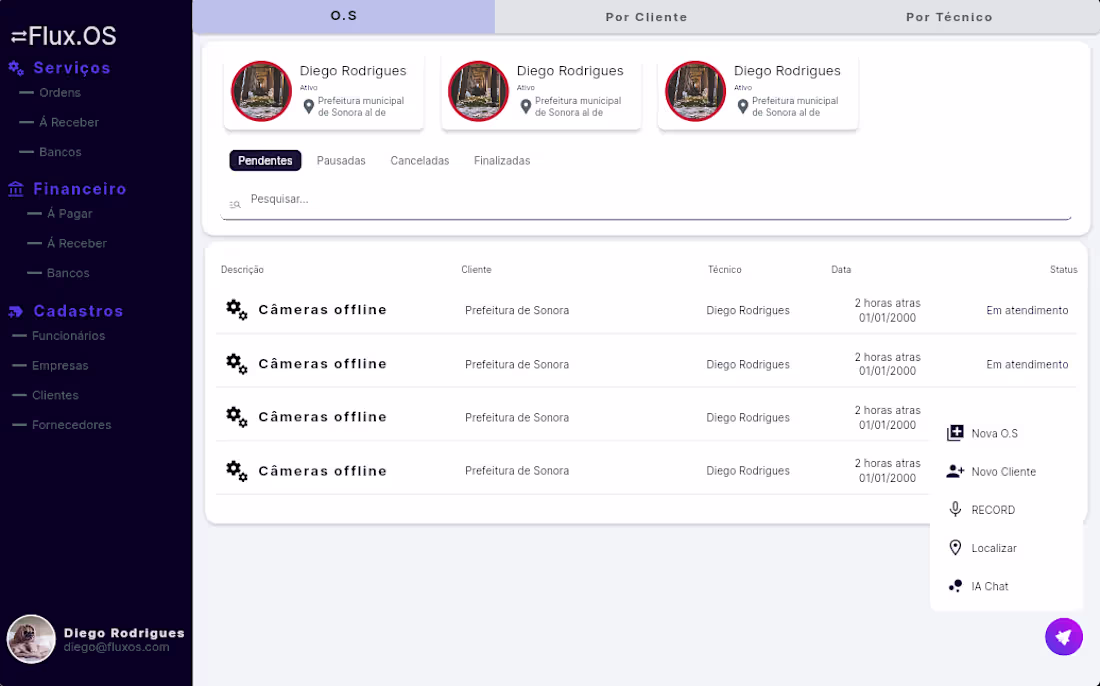Cover image for Web App to manage service