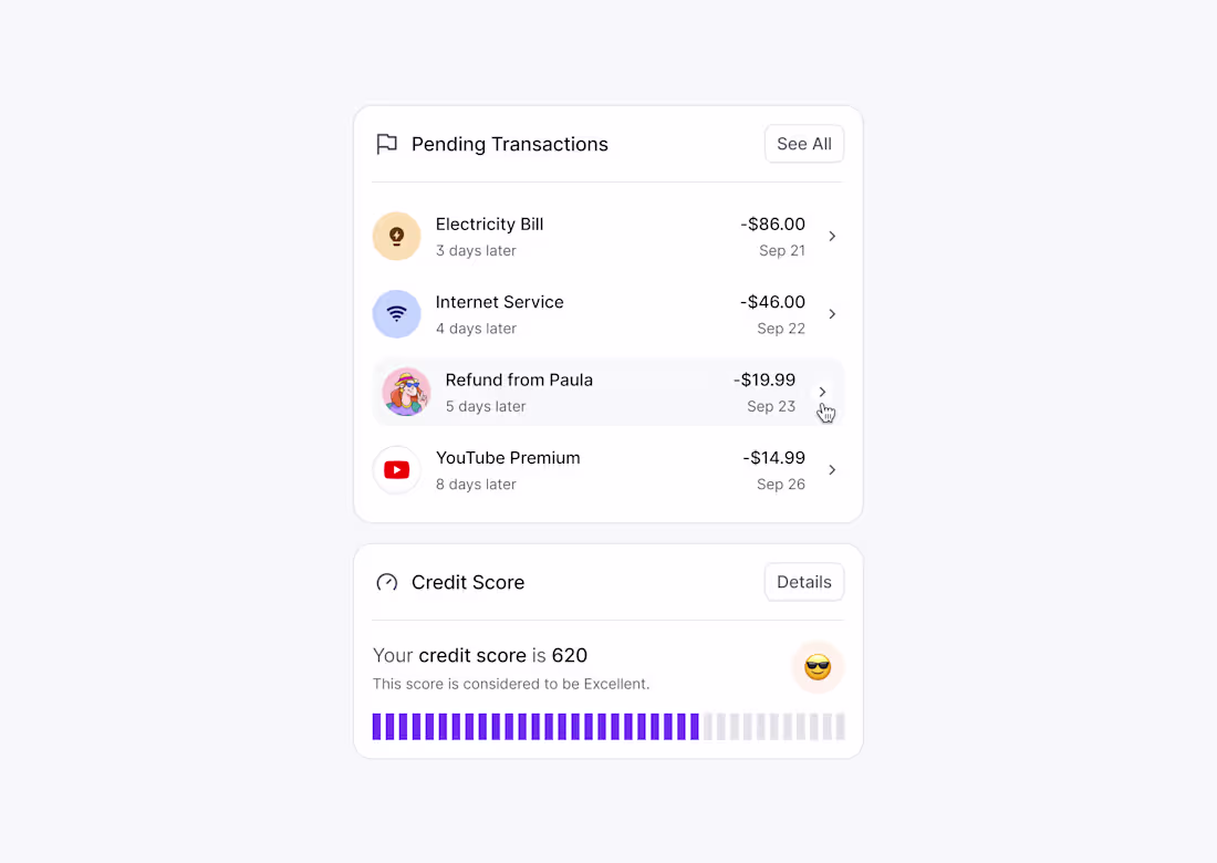 Cover image for Banking Widgets