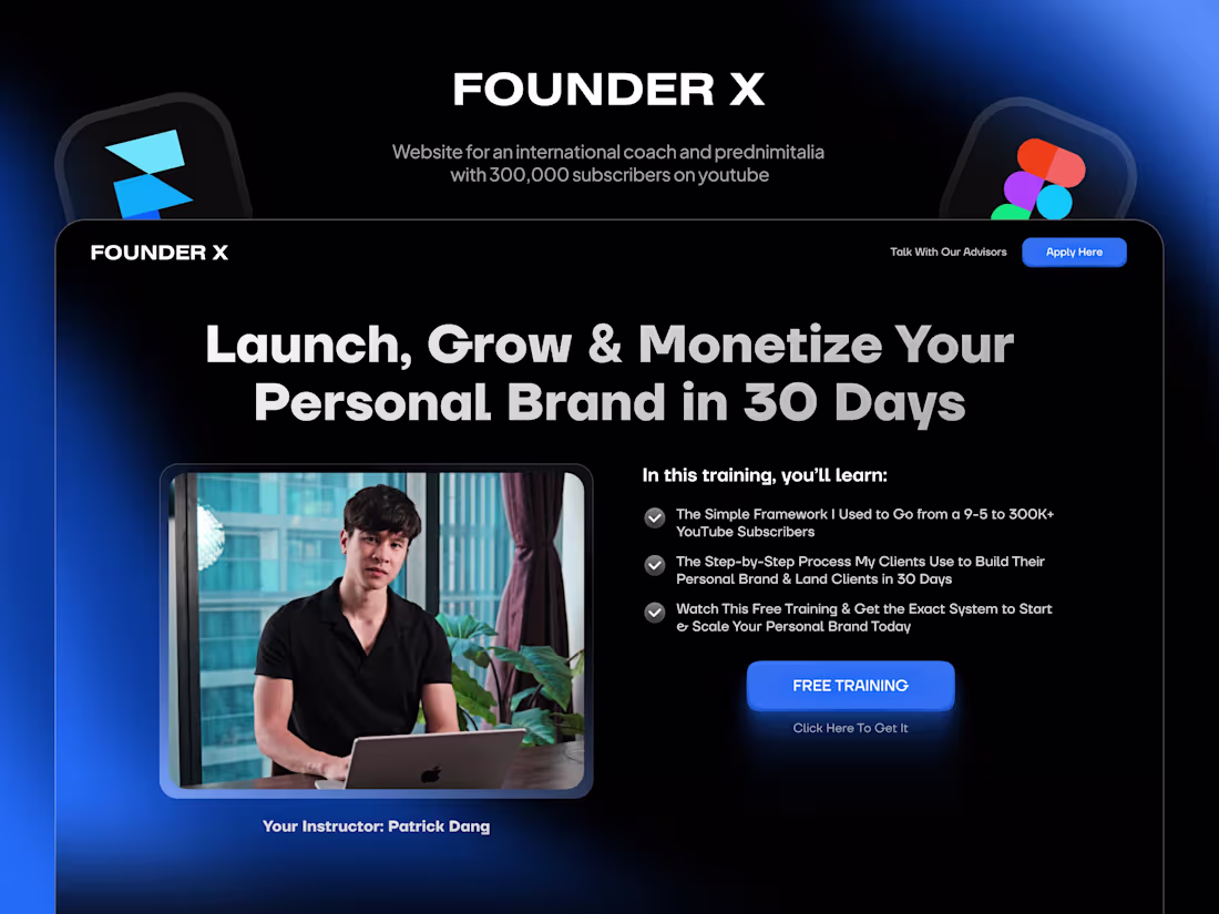 Cover image for Founder X – Designed in Figma, Built in Framer