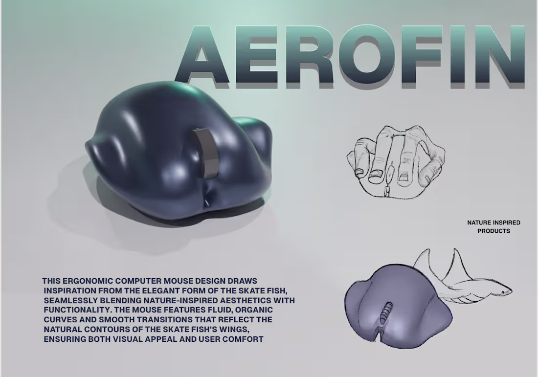 Cover image for AEROFIN Ergonomic Mouse