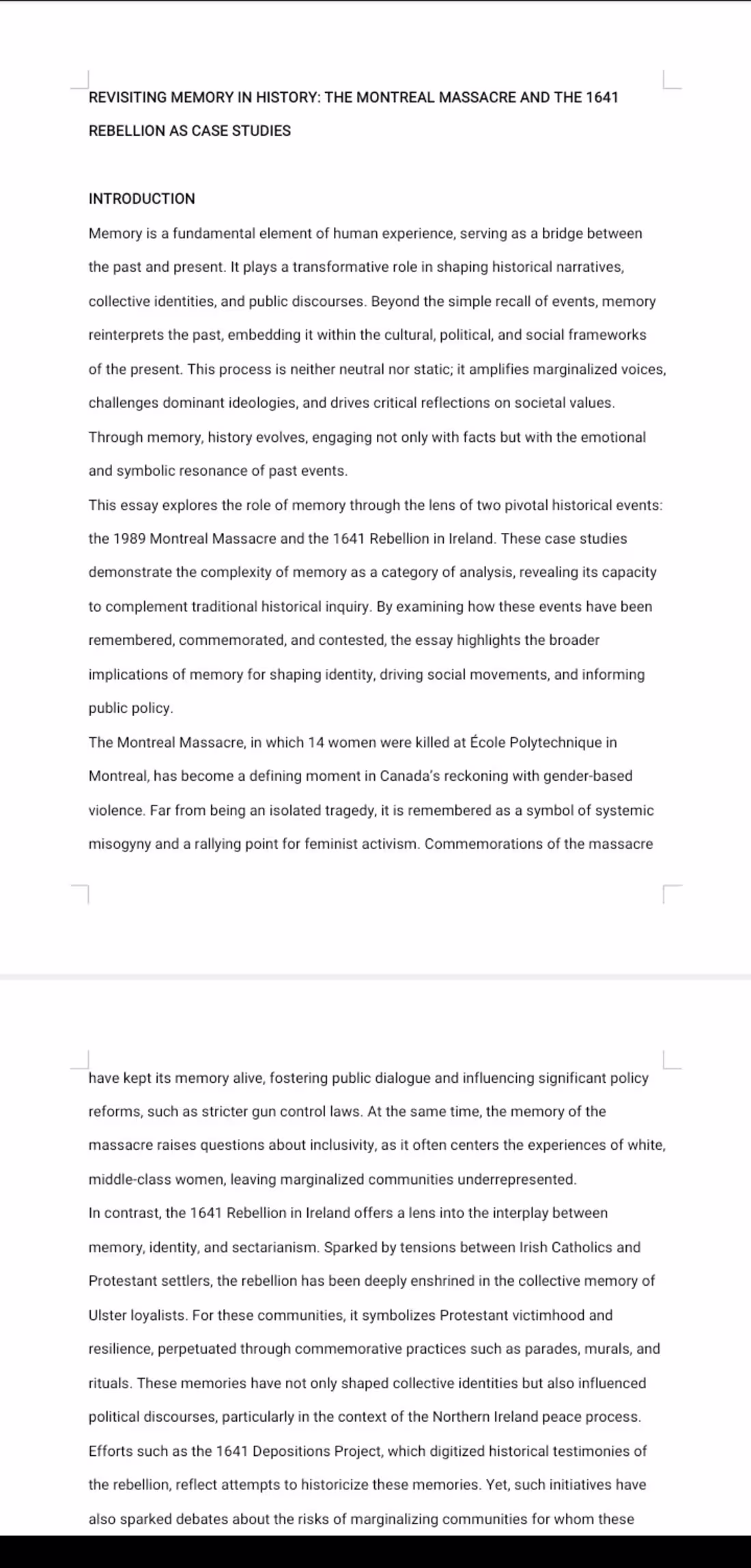 Cover image for Memories of Montreal Massacre 