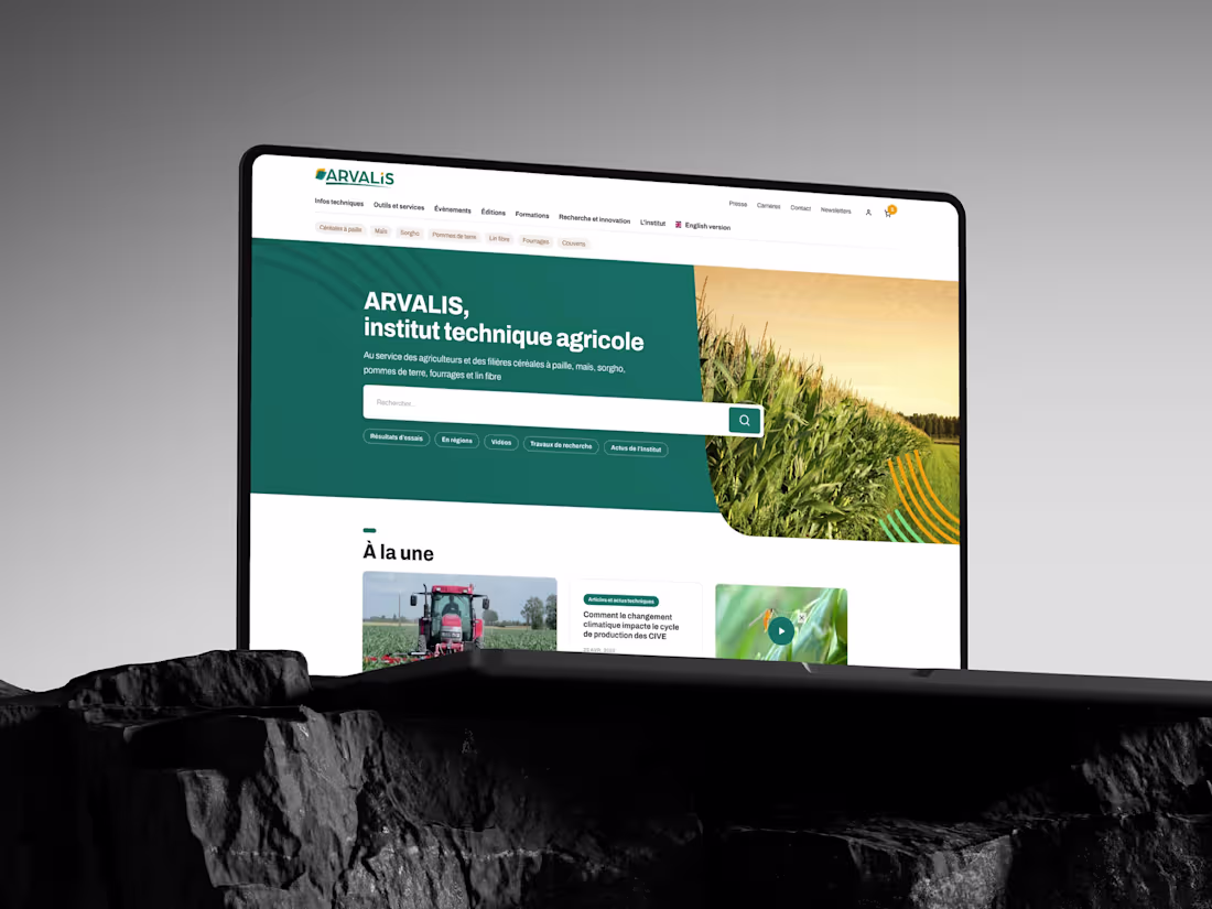 Cover image for ARVALIS brand rejuvenation and new website