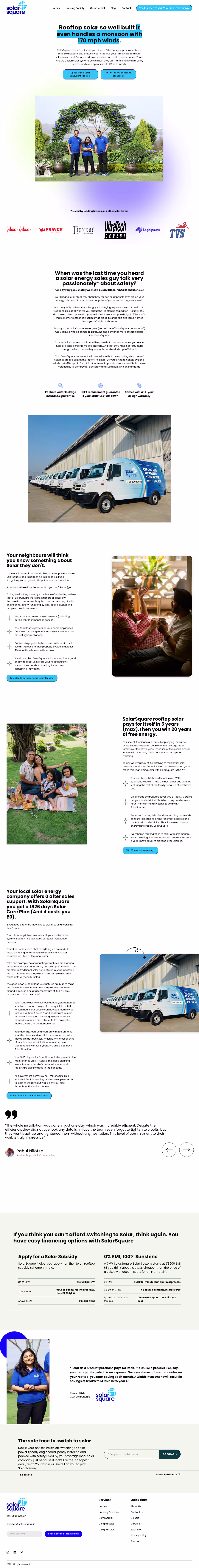 Cover image for Wrote copy for SolarSquare— solar panels that survive cyclones