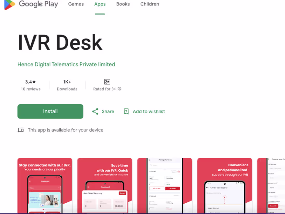 Cover image for IVR Desk - Apps on Google Play