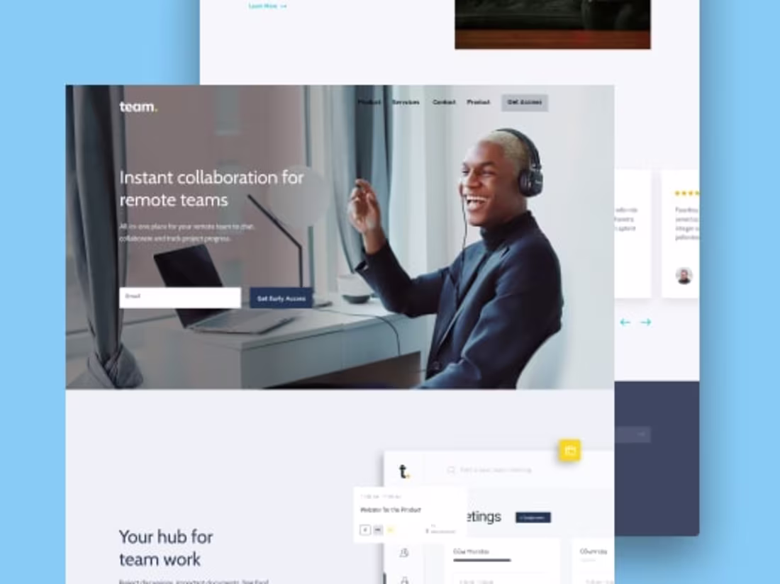 Cover image for TeamApp Website Concept 