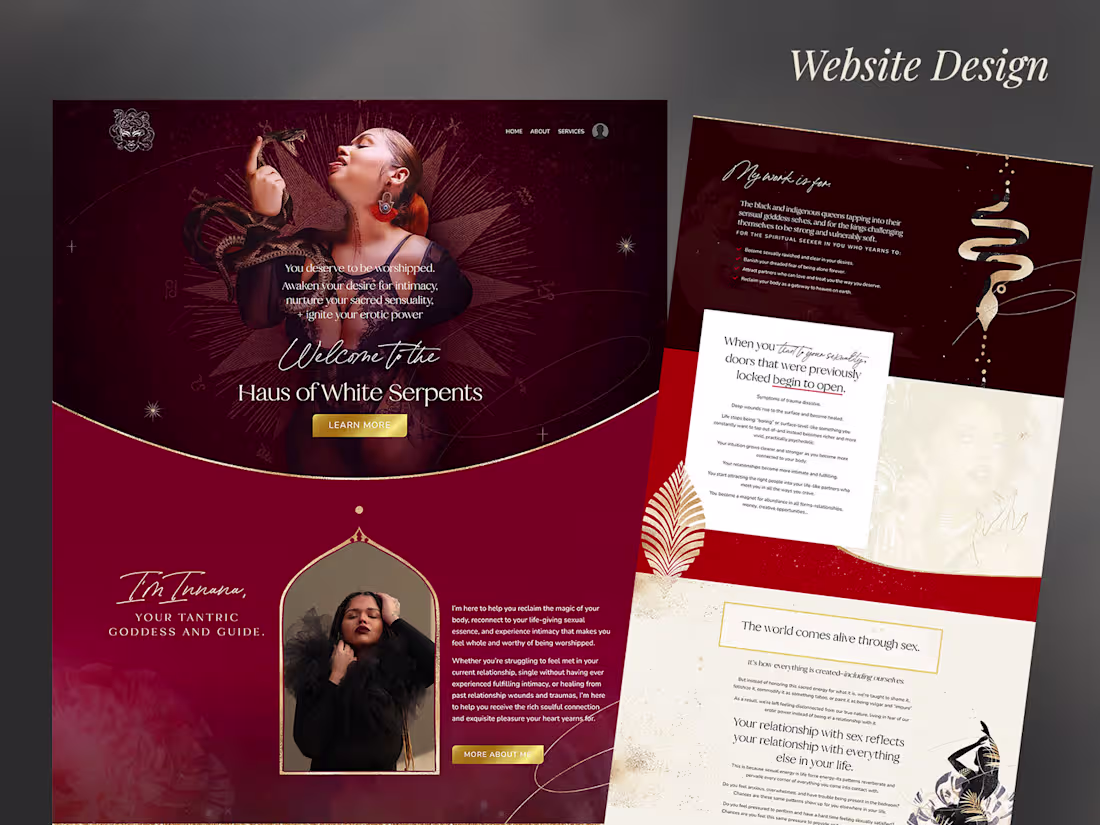 Cover image for Kajabi Website Design for Haus of Serpents
