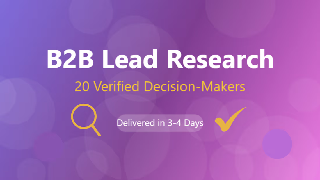 Cover image for Just launched my B2B lead research service on Contra I help ...