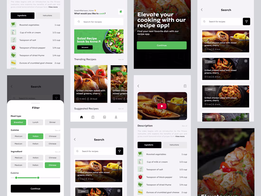 Cover image for Food Recipe & Ingredients Concept