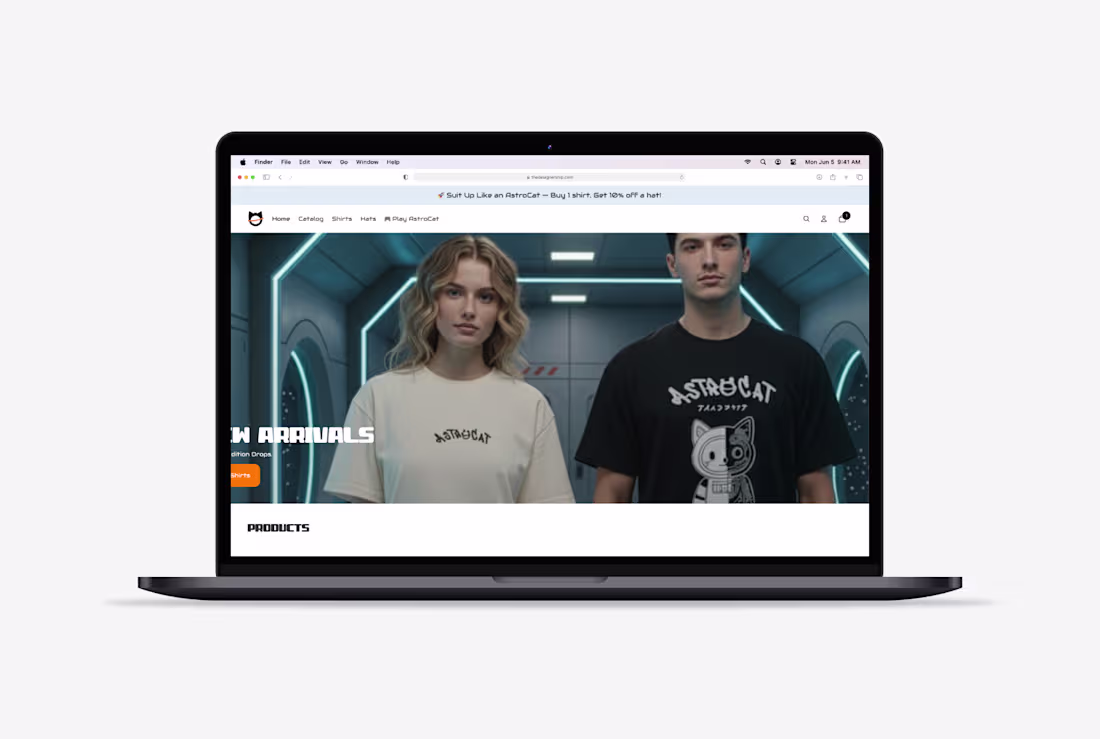 Cover image for AstroCat Shopify Store Design A futuristic eCommerce experie...