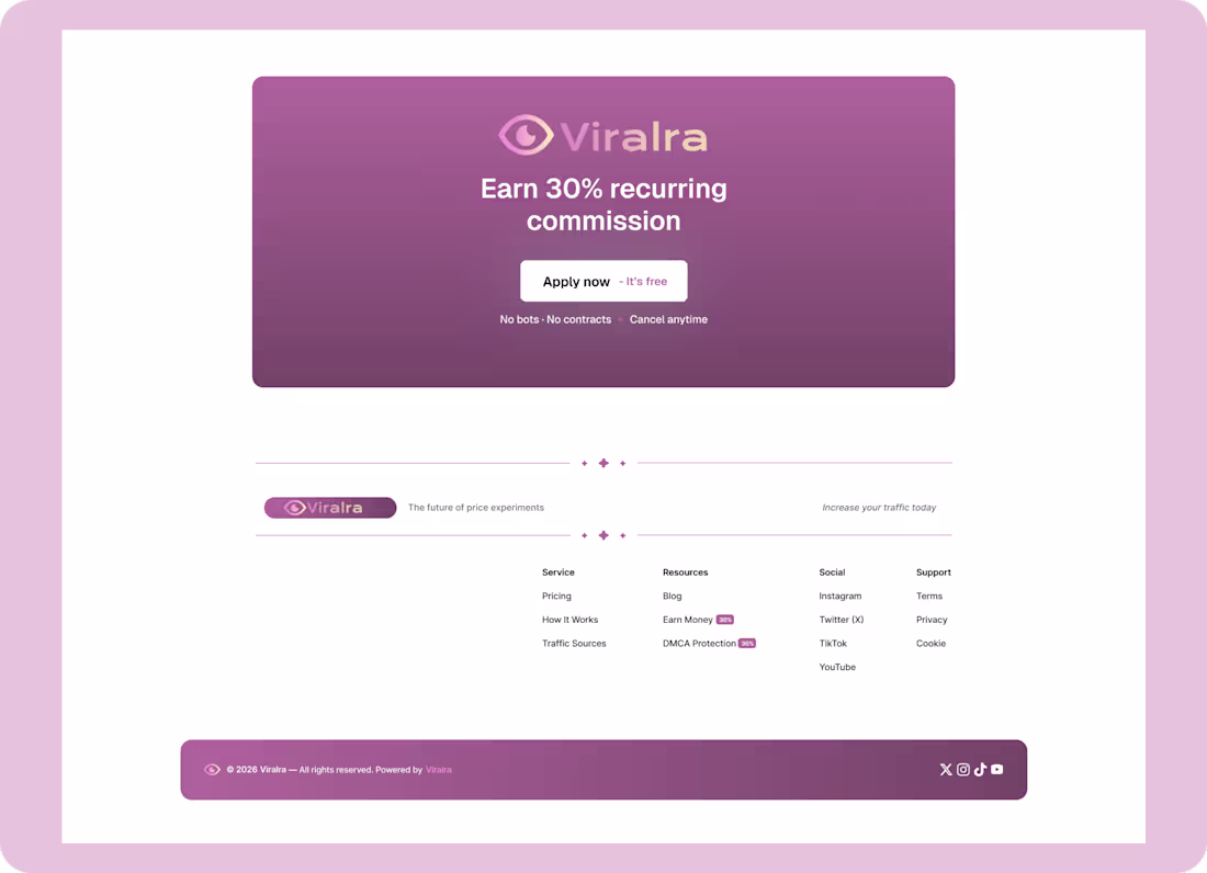 Cover image for 30% recurring commission, no contracts,