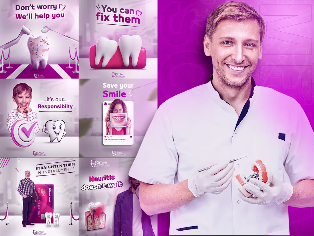 Cover image for Dental social media campaign for a dental clinic on Behance