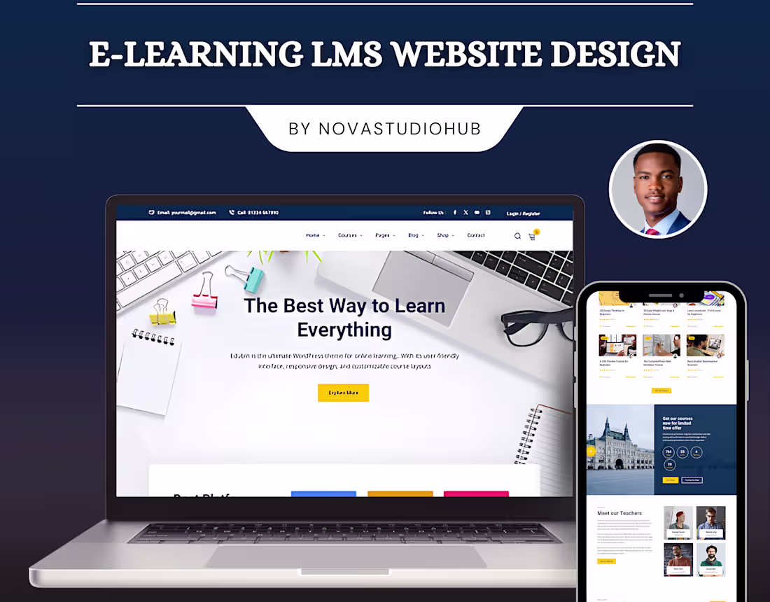 Cover image for E -LEARNING LMS WBSITE DSIGN
