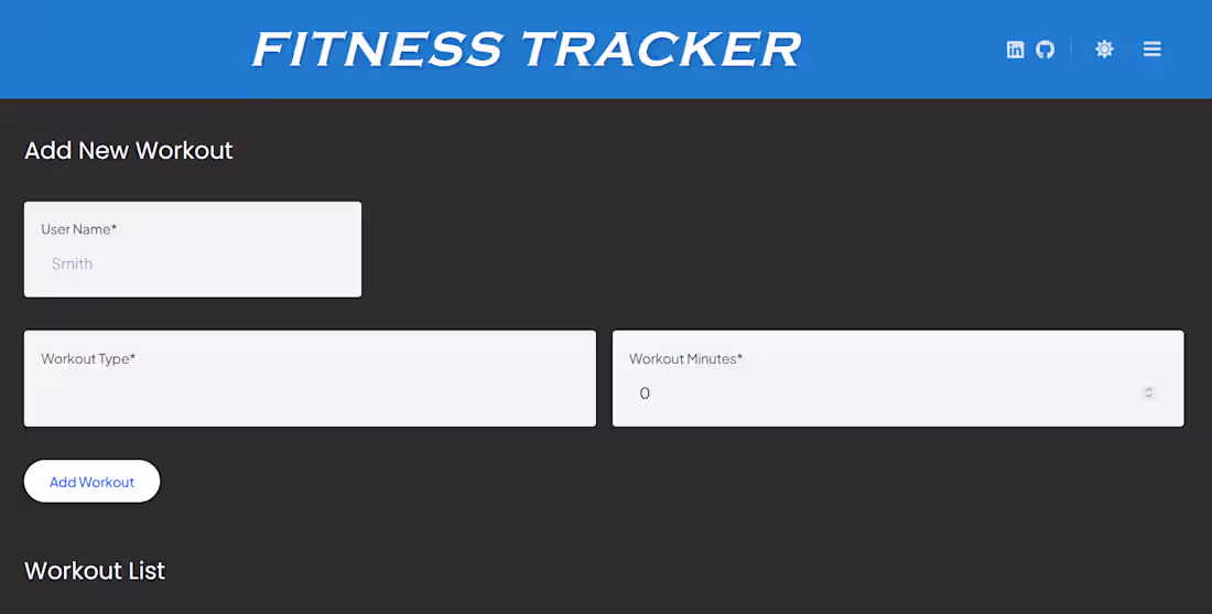Cover image for Fitness Tracker