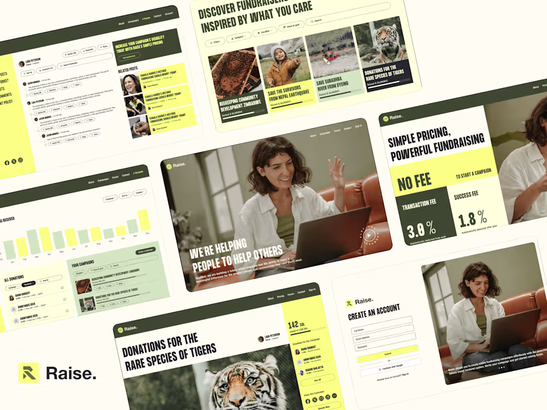 Cover image for Raise Fundraising Website Design