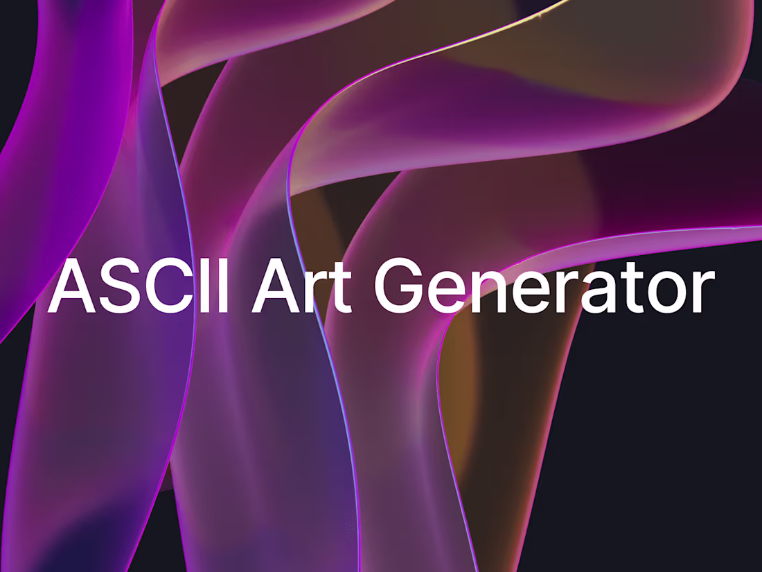 Cover image for ASCII Art Generator