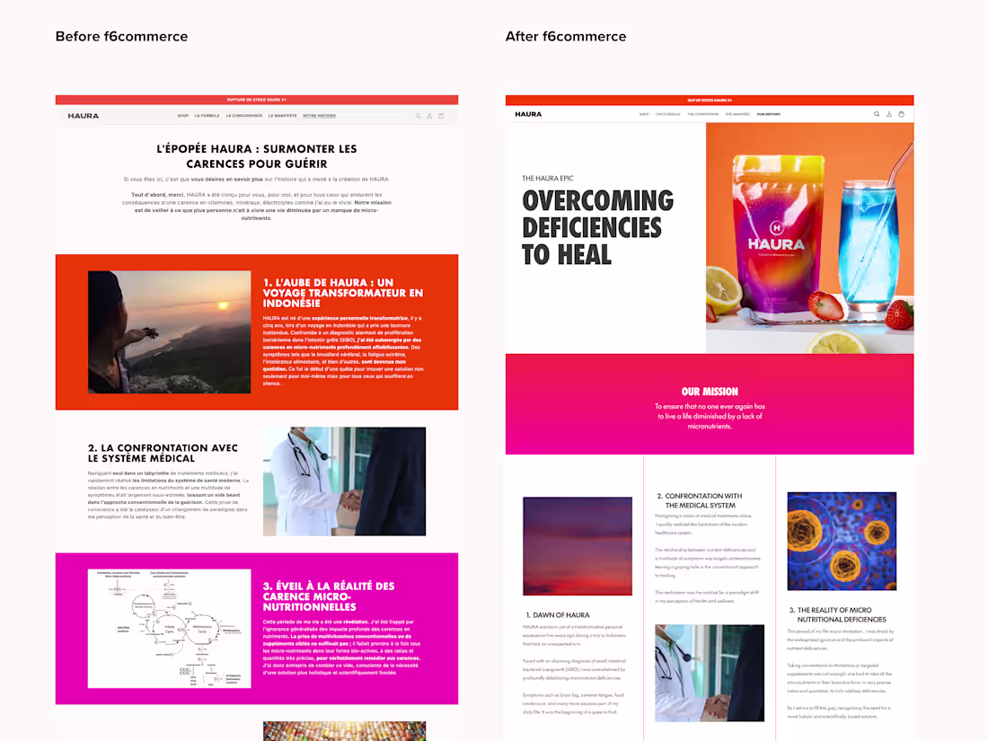 Cover image for LA-CONCURRENCE and NOTRE HISTOIRE Pages Redesign and Build