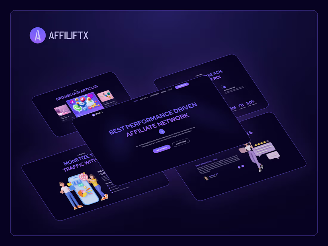 Cover image for Affiliftx: Premium Affiliate Network Framer Template Development