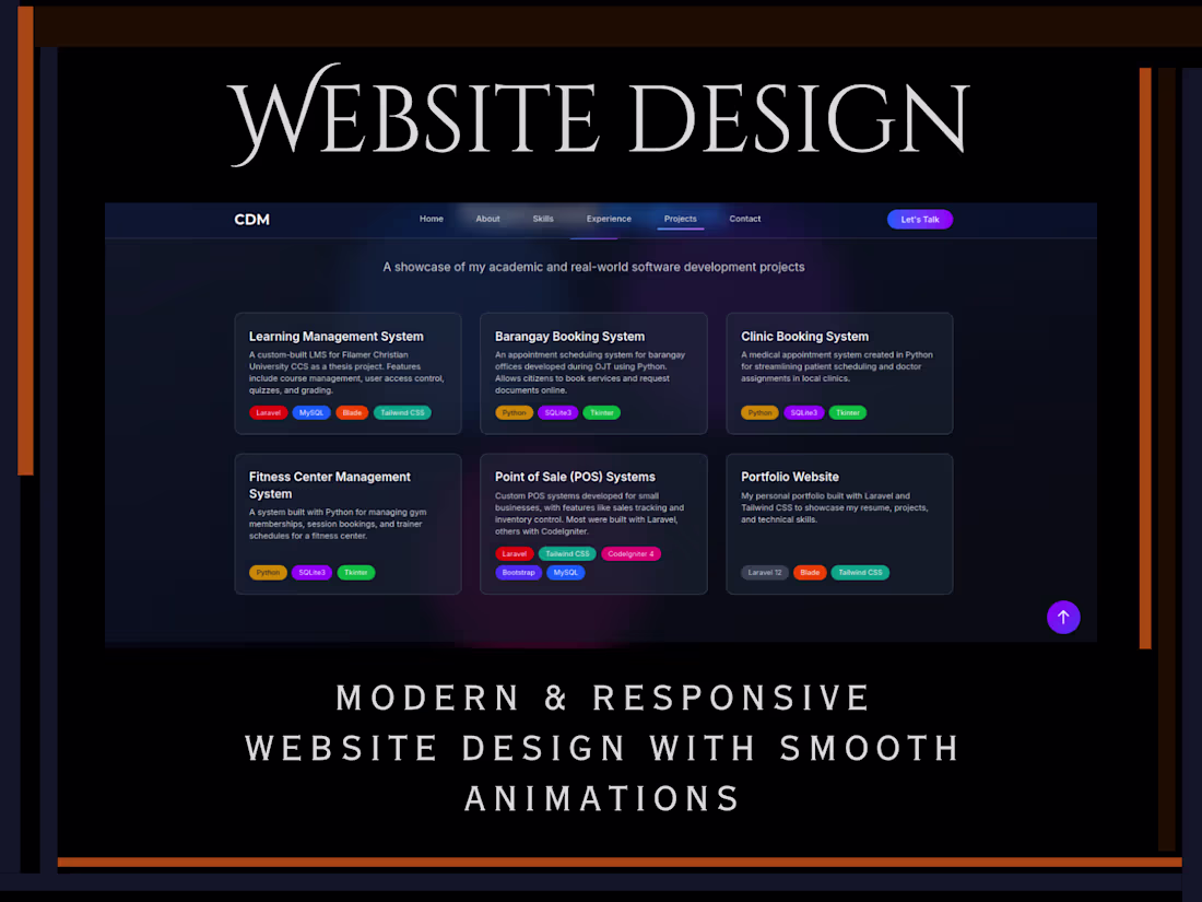 Cover image for Modern & Responsive Website Design with Smooth Animations