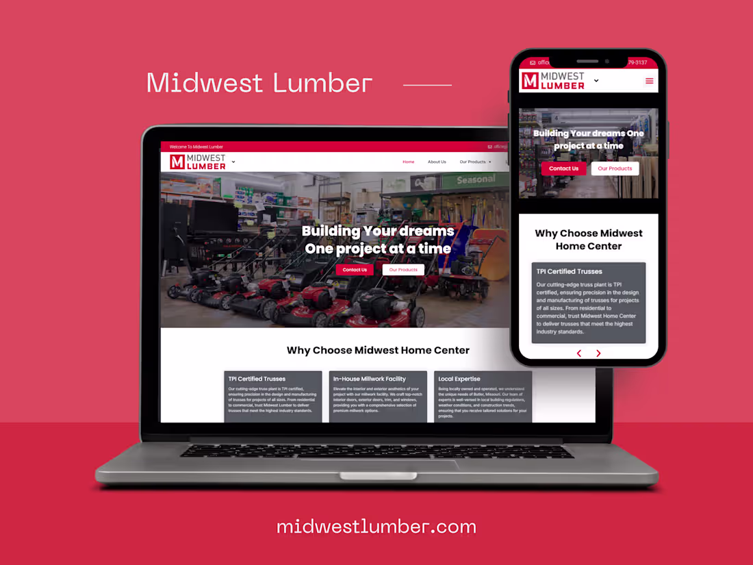 Cover image for Midwest Lumber Website Development & Design