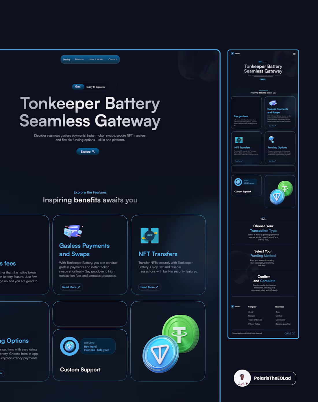 Cover image for Tonkeeper Battery Landing Page Redesign