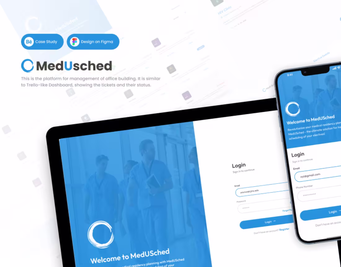 Cover image for MedUSched Web App - Case Study