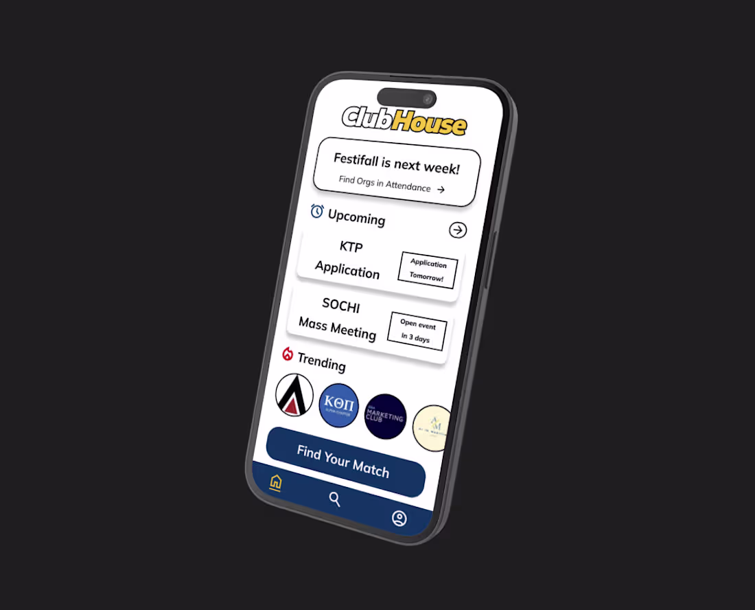 Cover image for ClubHouse: University of Michigan Club Search Tool