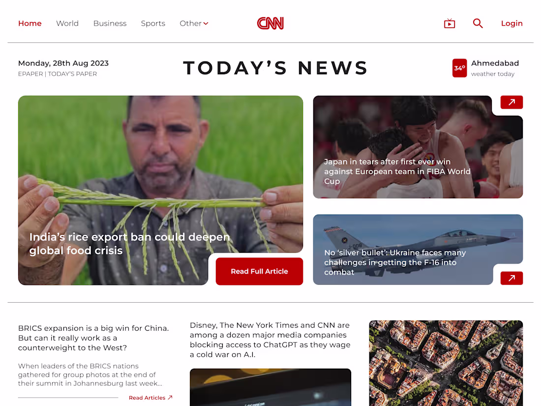 Cover image for CNN | Website Redesign