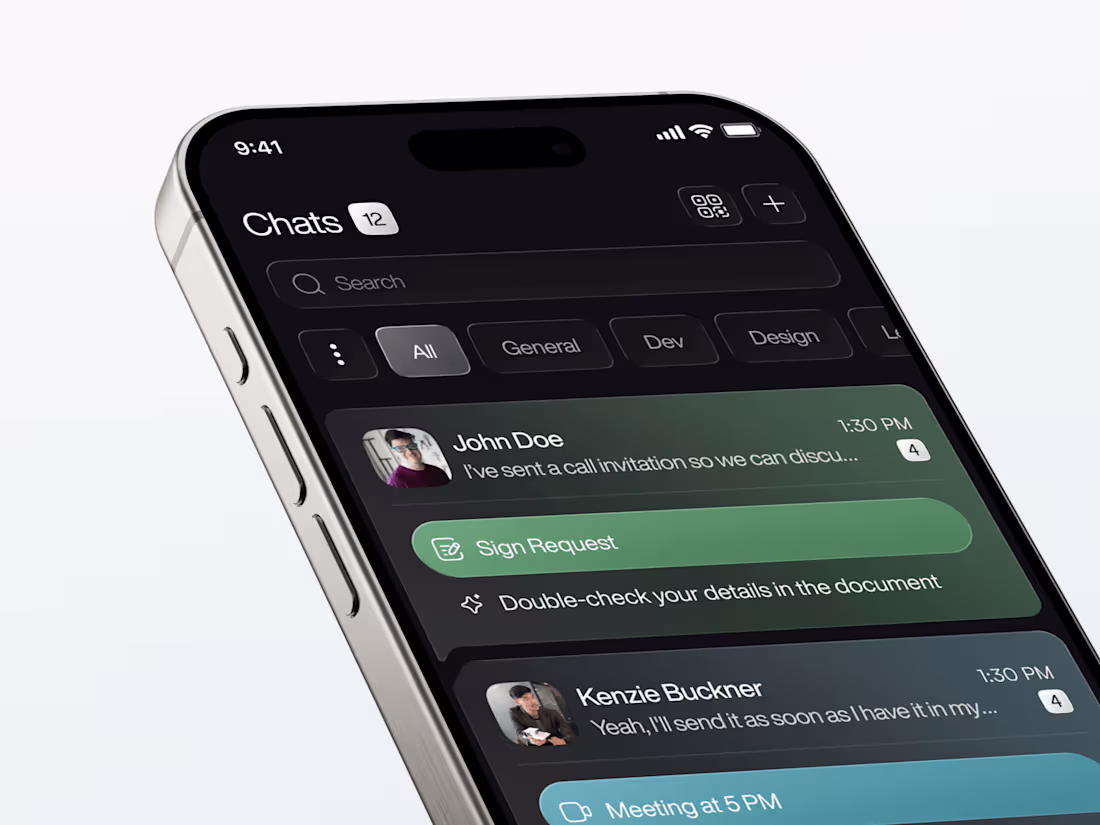 Cover image for Neo-Dark AI Mobile App Design for Ping
