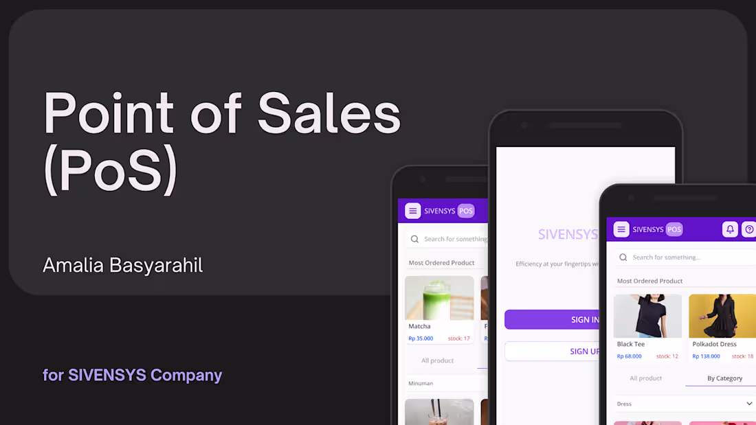 Cover image for Point of Sales (PoS) Project for SIVENSYS Company 