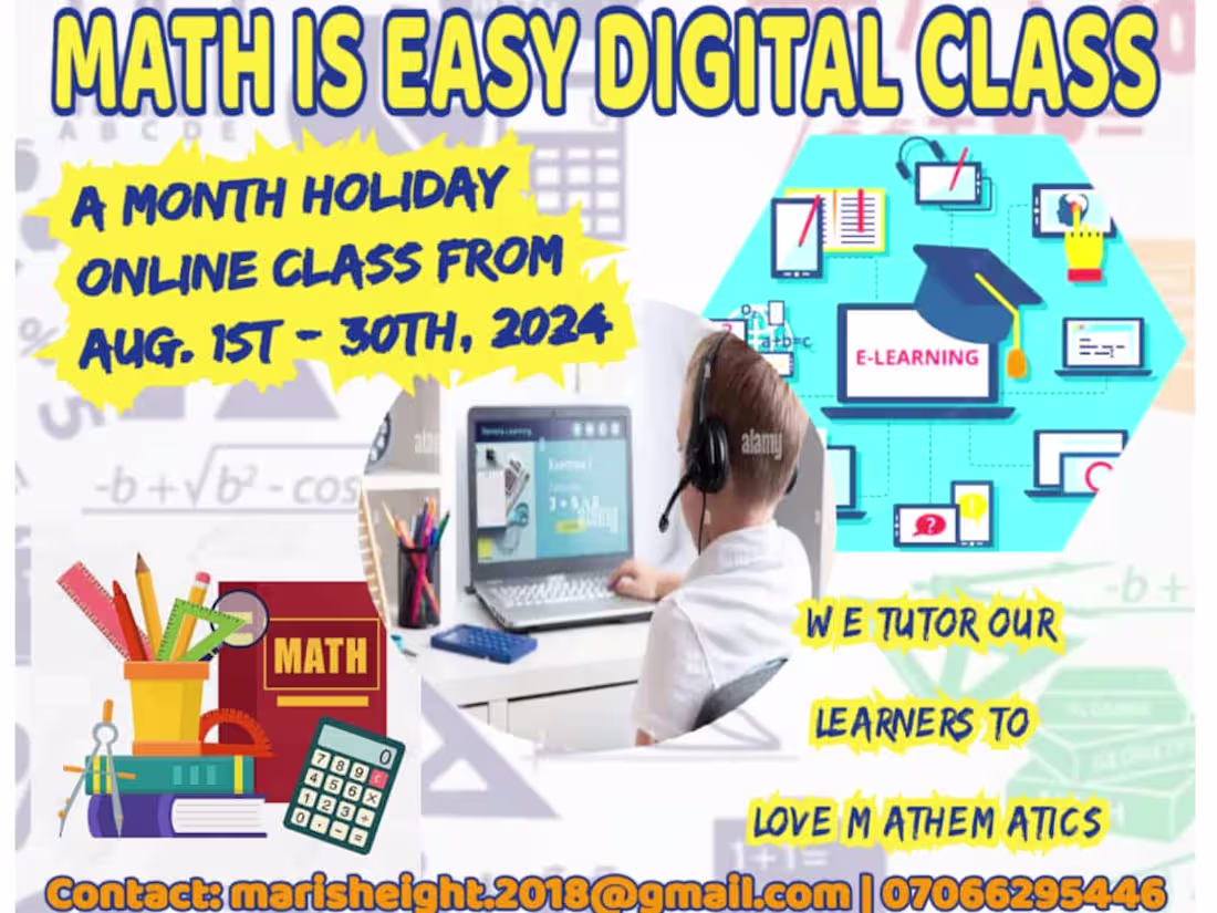 Cover image for Math Is Easy Online-Class Flier