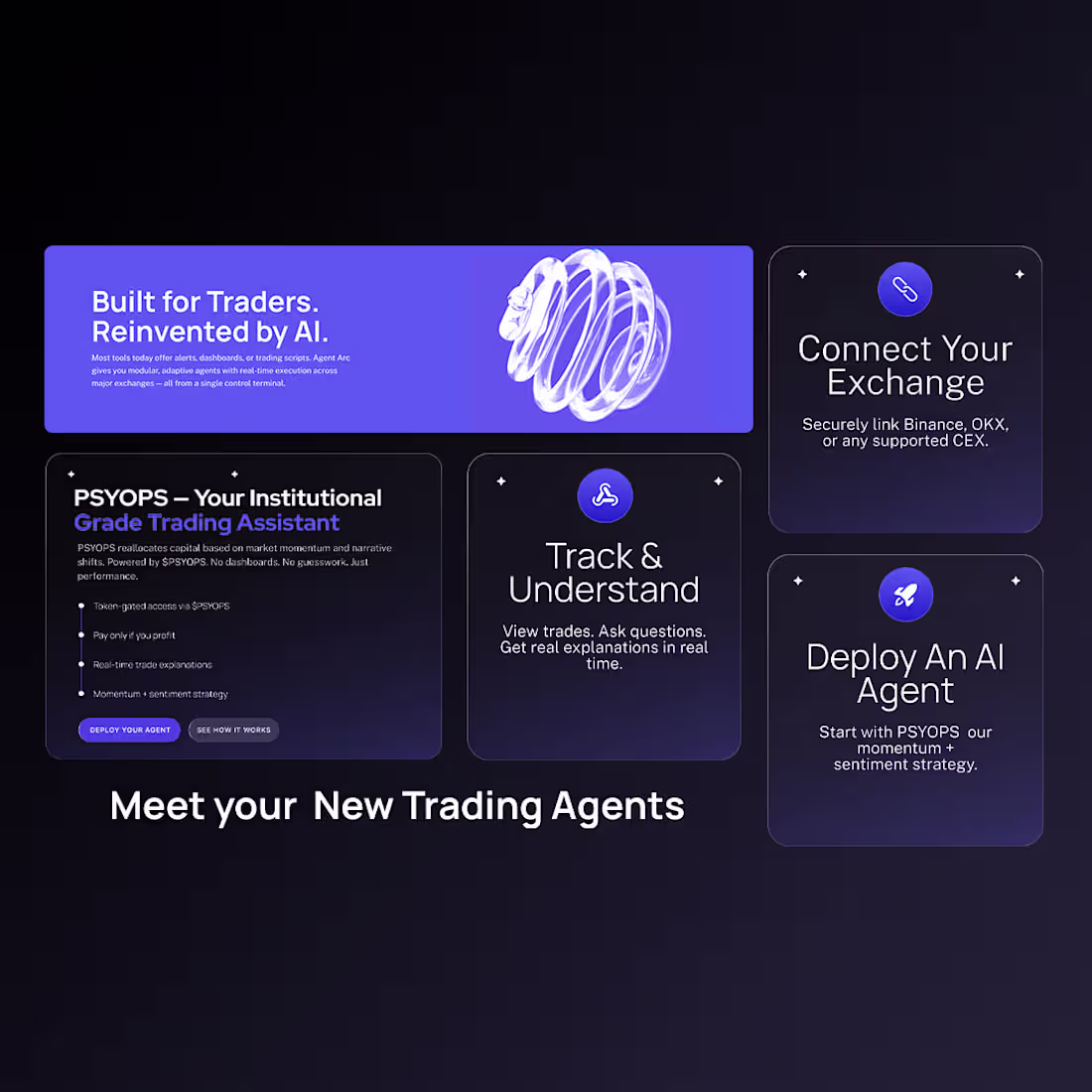 Cover image for Think. Code. Trade 🚀 Designed a dark, futuristic landing ex...
