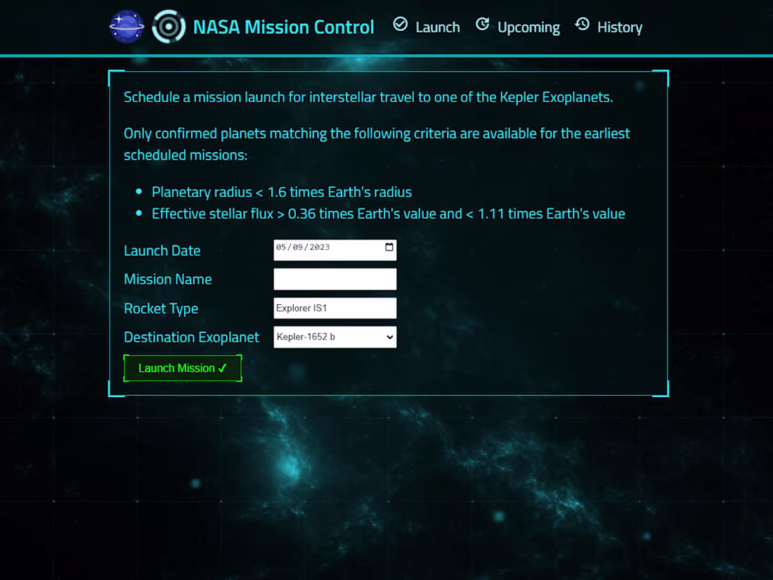Cover image for NASA Mission Control Dashboard