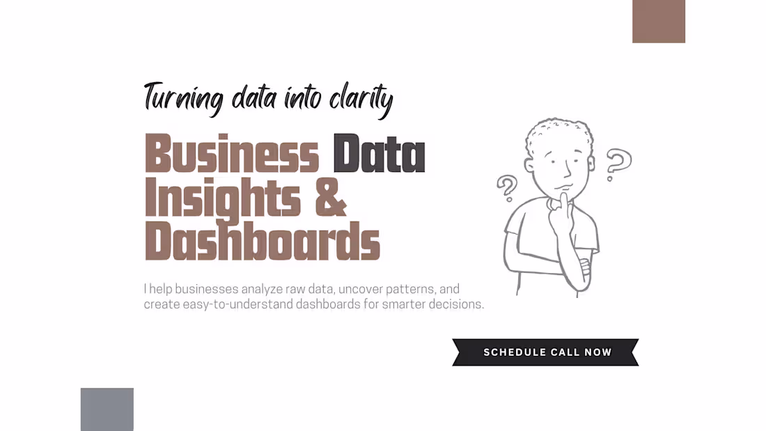 Cover image for Business Data Insights & Visualization
