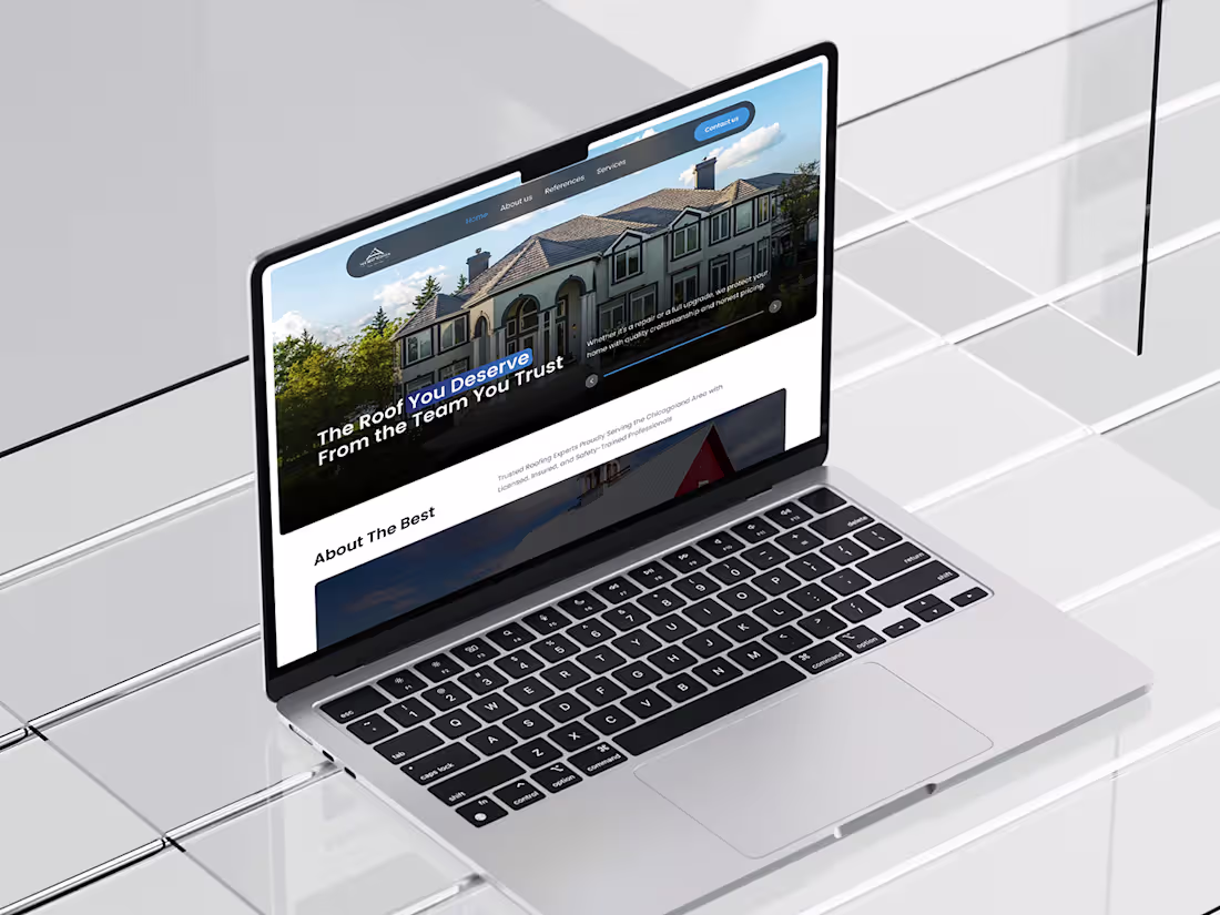 Cover image for Roofing website design