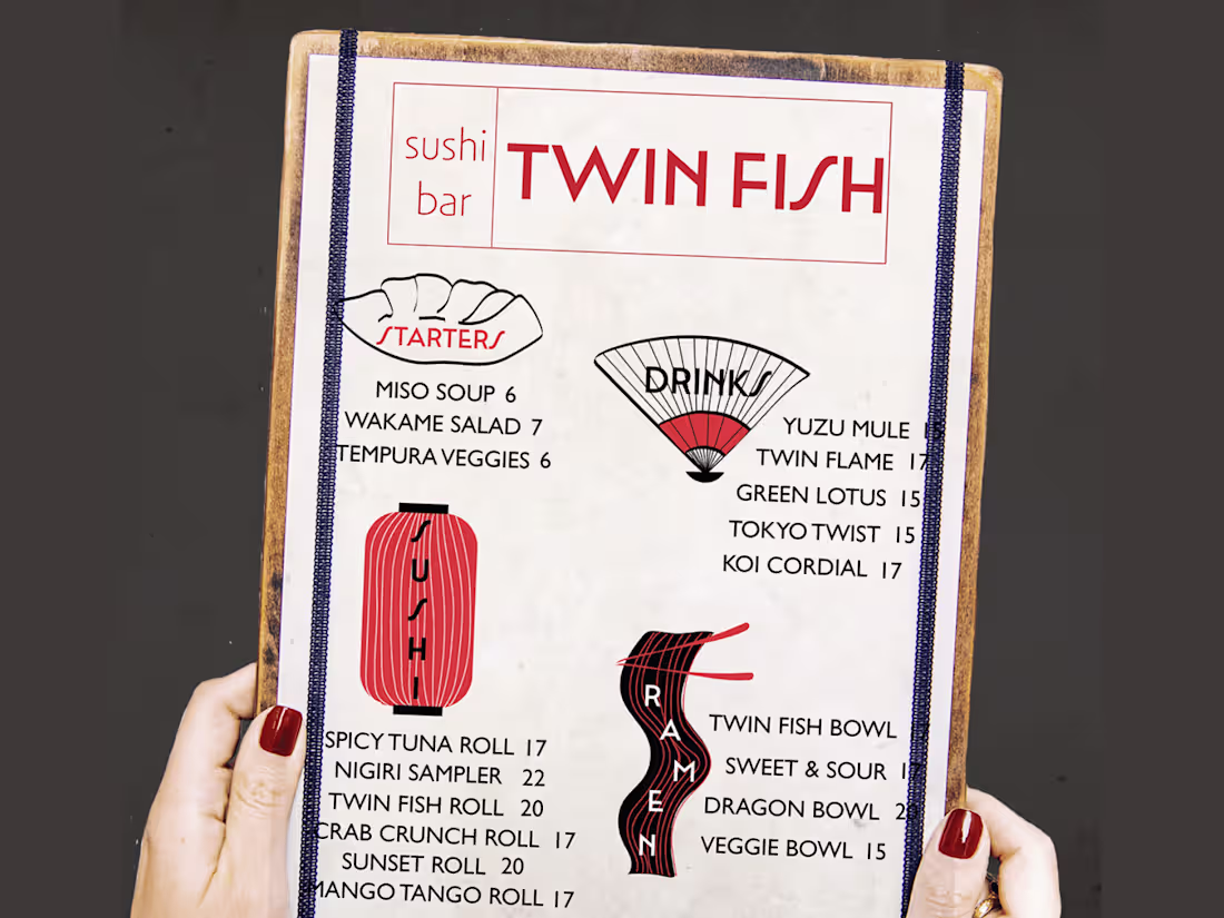 Cover image for Sushi Restaurant Menu Design