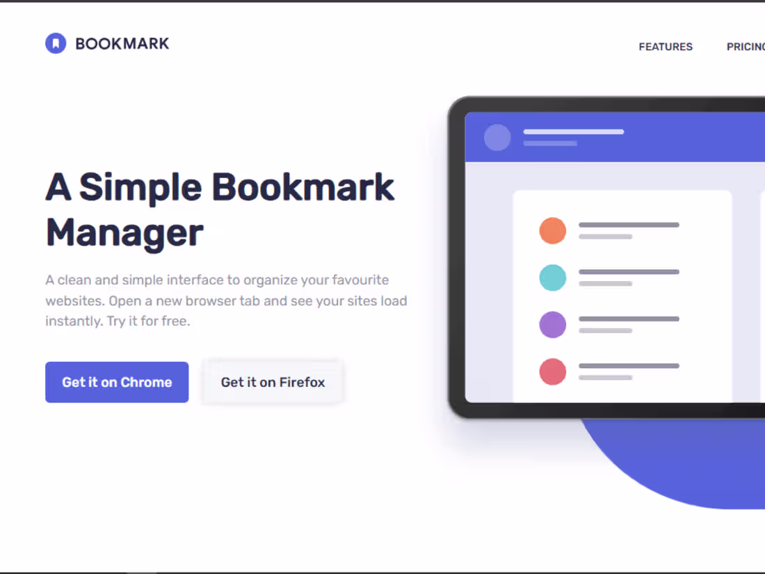 Cover image for GitHub - ISHAN8585/bookmark-landing-page-master