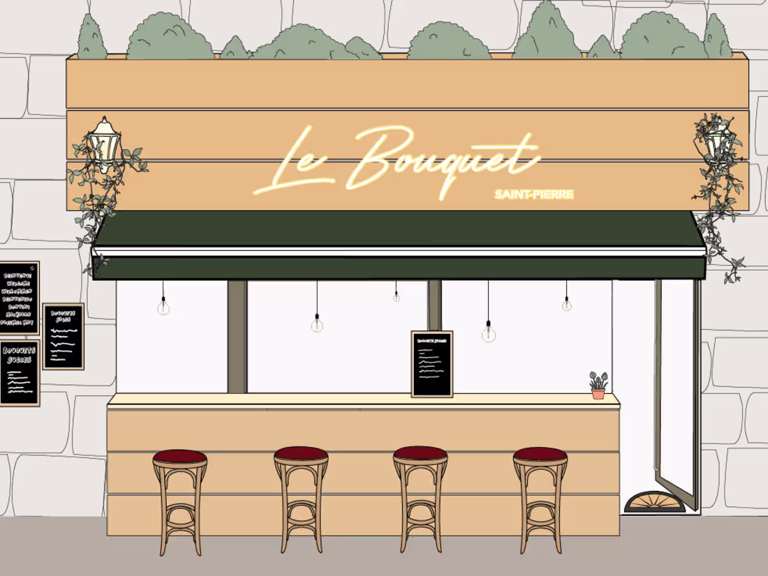 Cover image for Restaurant storefront illustration
