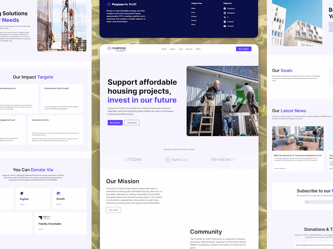 Cover image for Purpose for Profit: 20-Hour Website Redesign