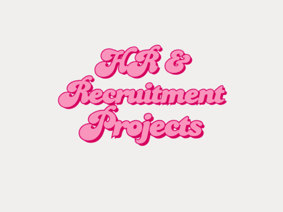 Cover image for HR & Recruitment Projects – Systems, Strategy, & Execution
