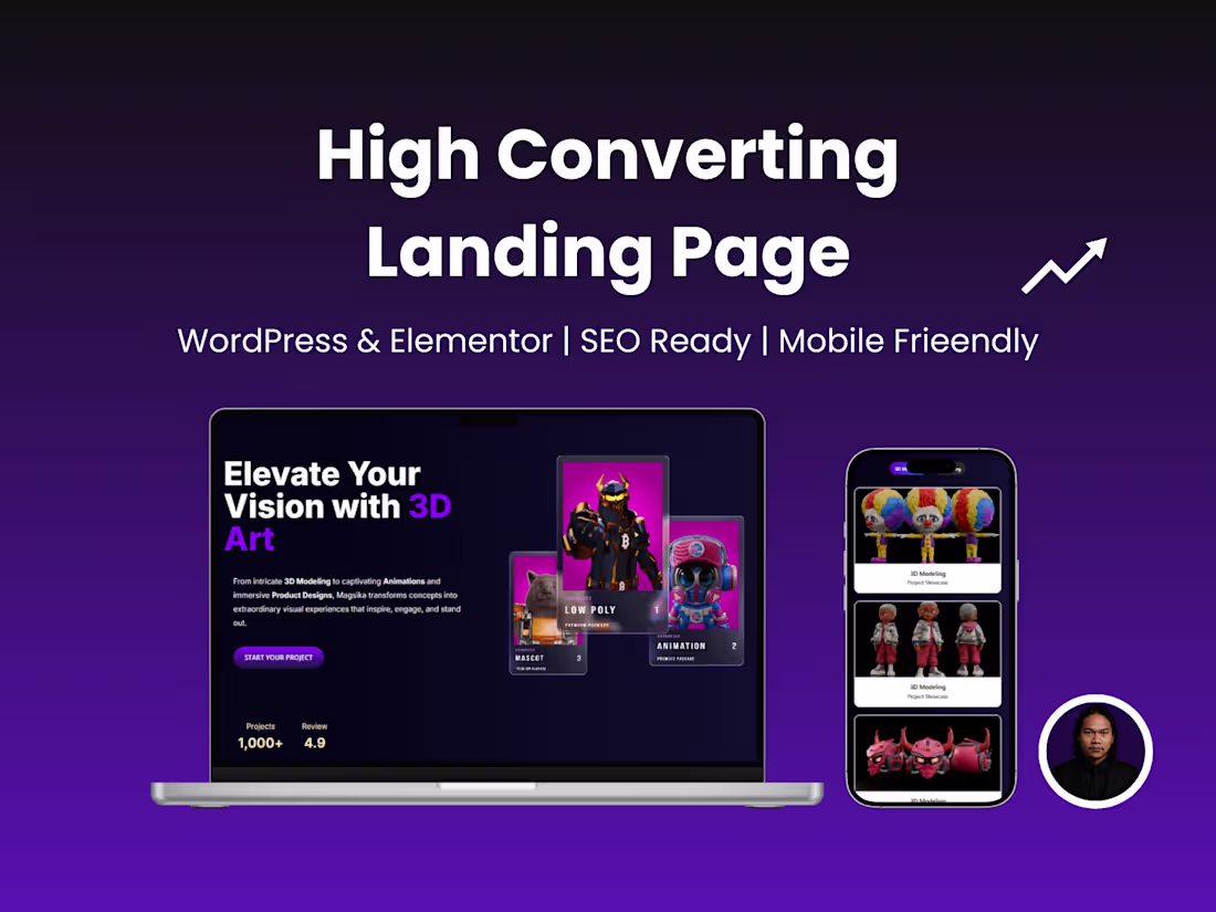 Cover image for High Converting Landing Page with WordPress & Elementor
