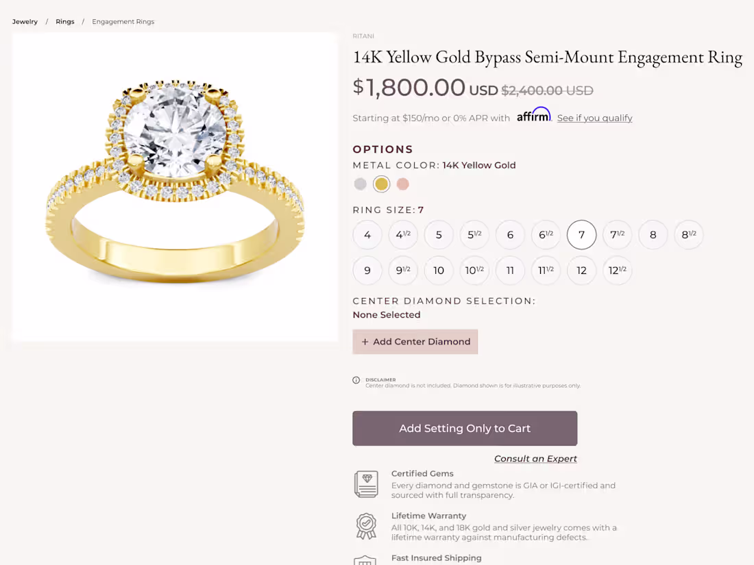 Cover image for Semi-Mount Engagement Rings