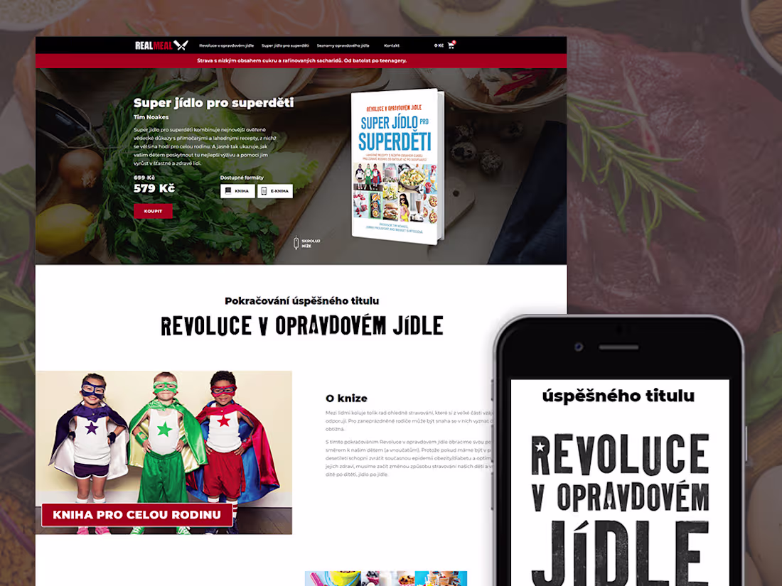 Cover image for Super Food for Super Children Book Website Design