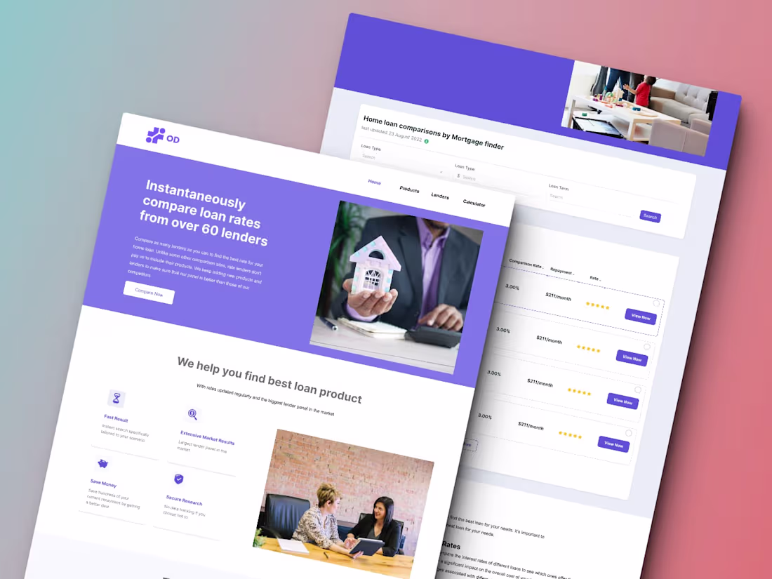 Cover image for Loan Comparison Product